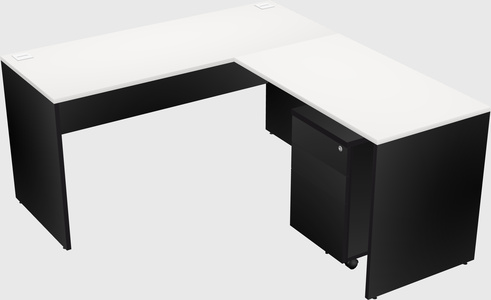 L-shaped office desk
