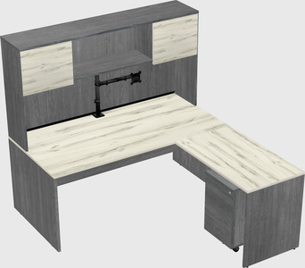 L-shaped office desk