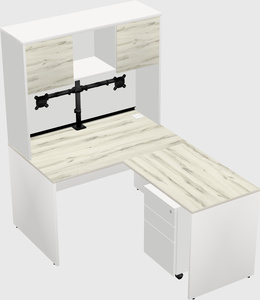 L-shaped office desk