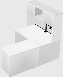 L-shaped office desk