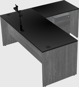 L-shaped office desk