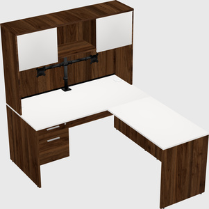 L-shaped office desk