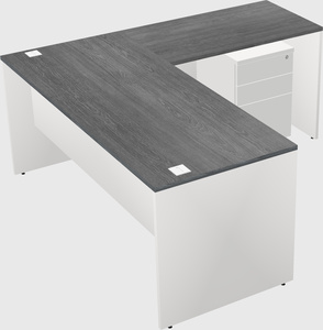 L-shaped office desk