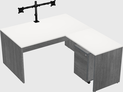 L-shaped office desk