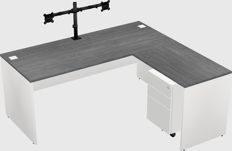 L-shaped office desk