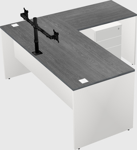 L-shaped office desk