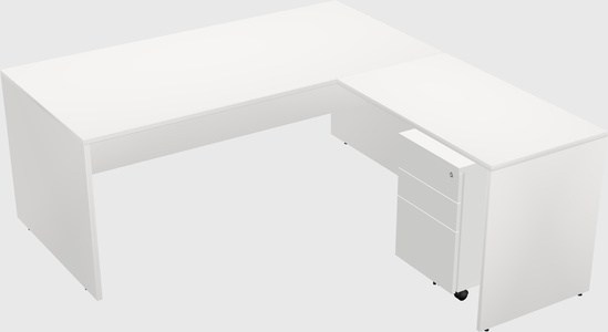 L-shaped office desk