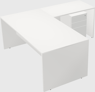 L-shaped office desk