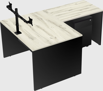 L-shaped office desk