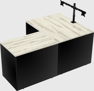 L-shaped office desk
