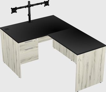 L-shaped office desk