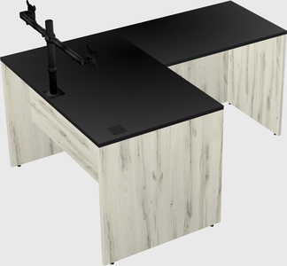 L-shaped office desk