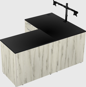 L-shaped office desk