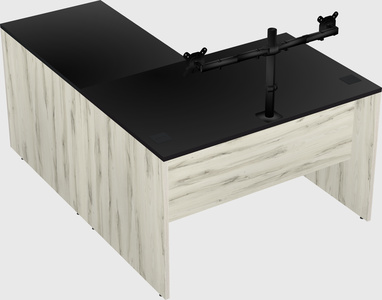 L-shaped office desk