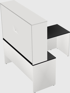 L-shaped office desk