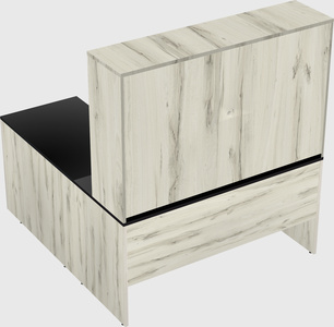 L-shaped office desk