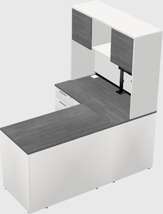 L-shaped office desk