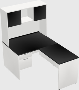 L-shaped office desk