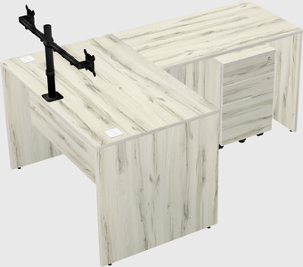 L-shaped office desk