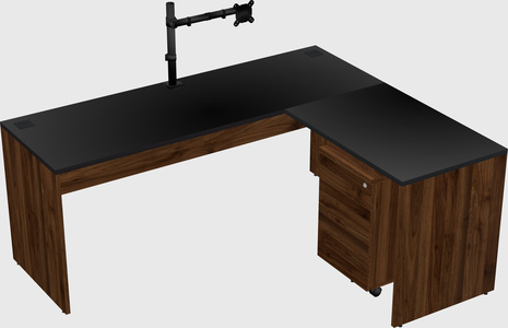 L-shaped office desk