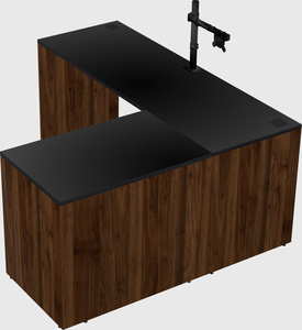 L-shaped office desk