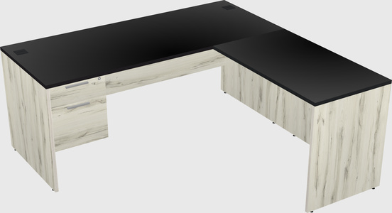 L-shaped office desk