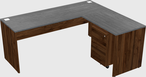 L-shaped office desk