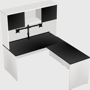 L-shaped office desk