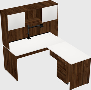 L-shaped office desk