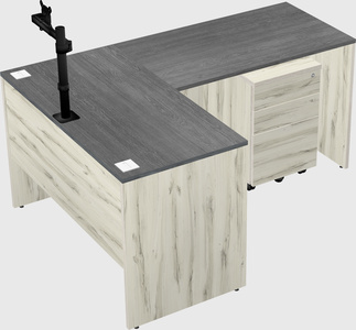 L-shaped office desk