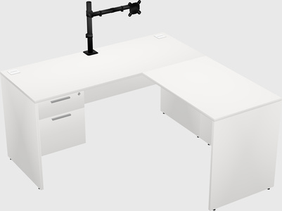 L-shaped office desk