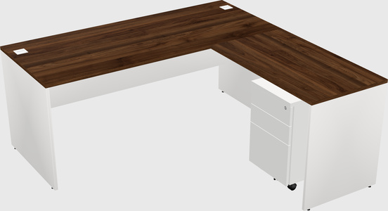 L-shaped office desk