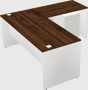 L-shaped office desk