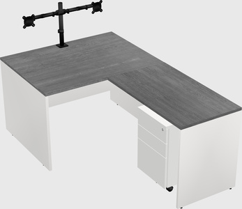 L-shaped office desk