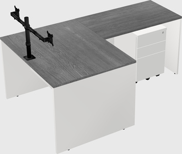 L-shaped office desk