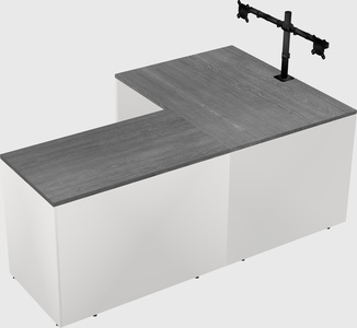 L-shaped office desk