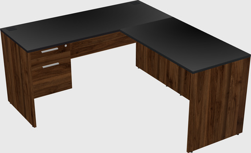 L-shaped office desk