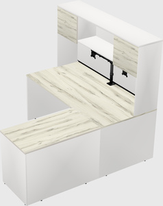 L-shaped office desk