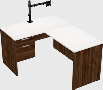 L-shaped office desk