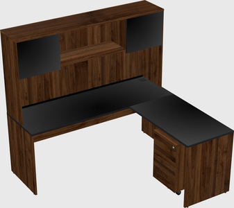 L-shaped office desk