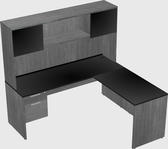 L-shaped office desk