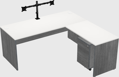 L-shaped office desk