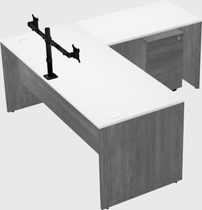 L-shaped office desk