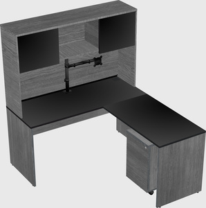 L-shaped office desk