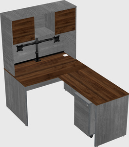L-shaped office desk