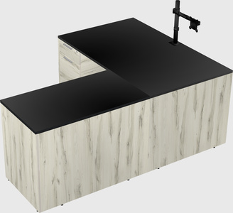L-shaped office desk