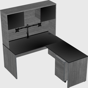 L-shaped office desk