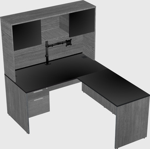 L-shaped office desk