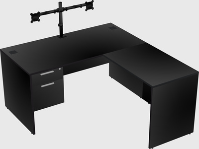 L-shaped office desk