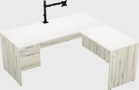 L-shaped office desk